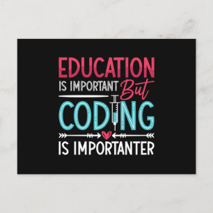 Medical Coder Education Is Important ICD Coding Postcard