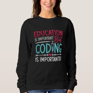 Medical Coder Education Is Important ICD Coding Sweatshirt