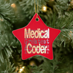 Medical Coder Extraordinaire Ceramic Ornament