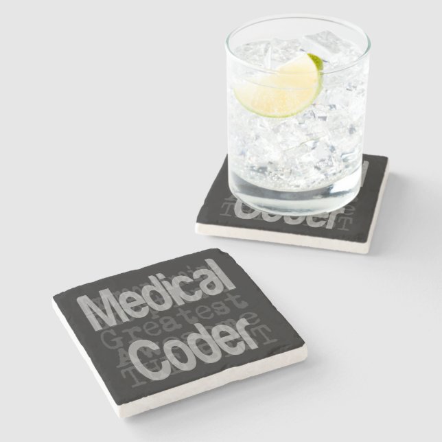 Medical Coder Extraordinaire Stone Coaster (Side)