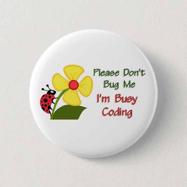 Medical Coder Ladybug 2 Inch Round Button (Front)