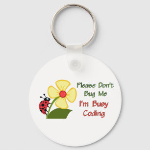 Medical Coder Ladybug Keychain