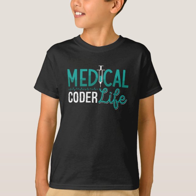 Medical Coder Life Assistant ICD Coding Programmer T-Shirt (Front)
