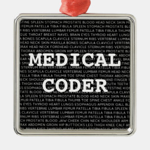Medical Coder Medical Terminology Christmas Metal Ornament