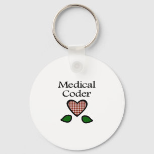 Medical Coder Red GH Keychain