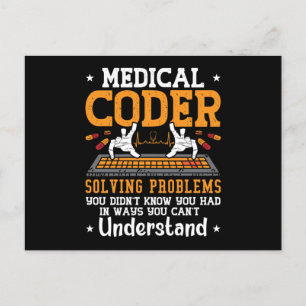 Medical Coder Solving Problems Assistant Coding Postcard