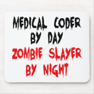 Medical Coder Zombie Slayer Mouse Pad