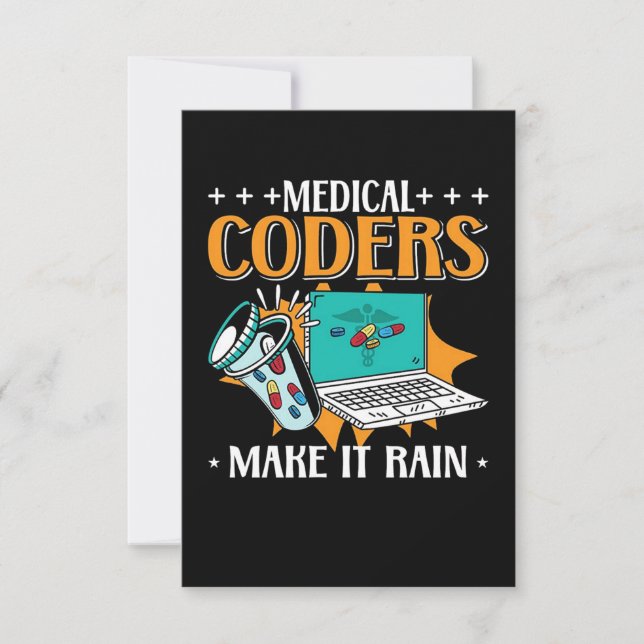 Medical Coders Make It Rain Card (Front)