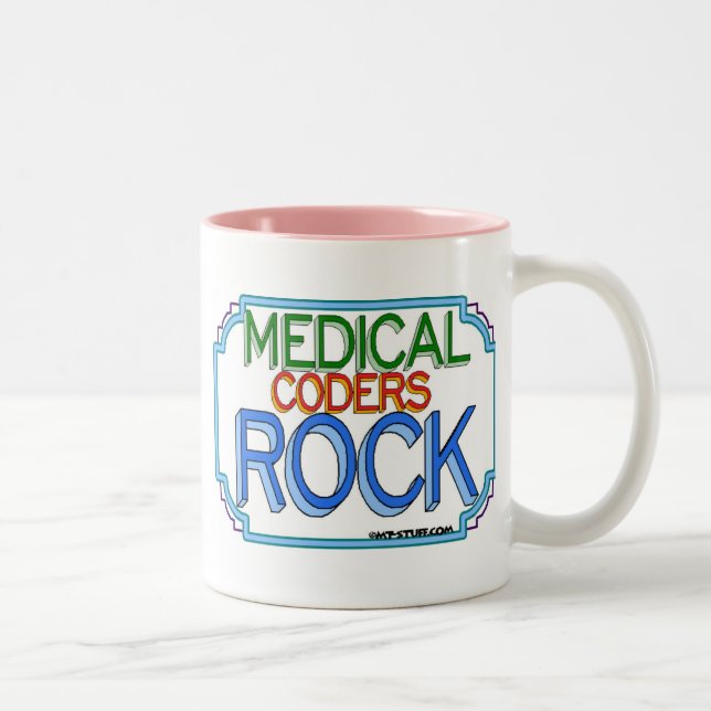 Medical Coders Rock Two-Tone Coffee Mug (Right)