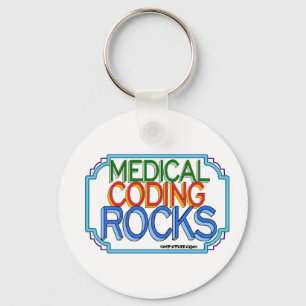 Medical Coding Rocks Keychain
