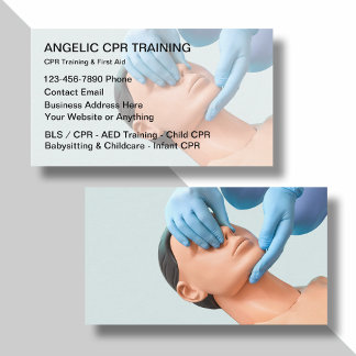 Medical CPR And FIrst Aid Training Business Card