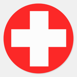 Medical Cross Classic Round Sticker