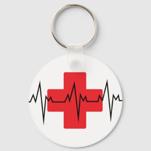 Medical cross keychain