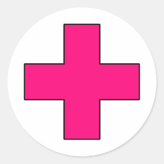Medical Cross Medical Life Saving Guard Symbol Classic Round Sticker