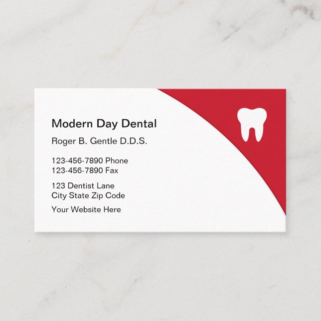 Medical Dentist Modern Appointment Business Card (Front)