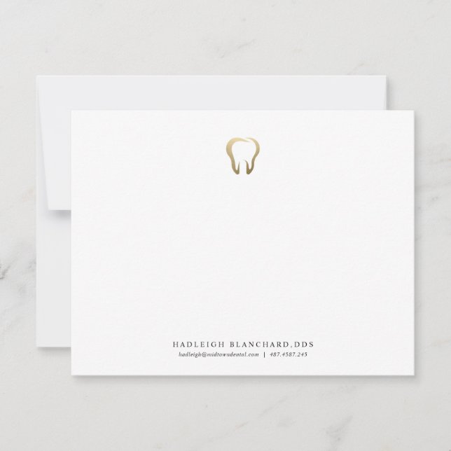 Medical Dentist Stationery Flat Note Card (Front)