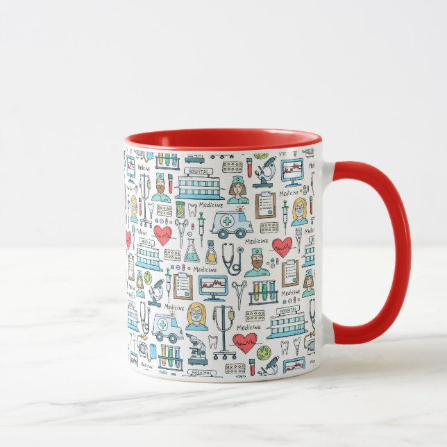 Medical Design Pattern Mug (Right)