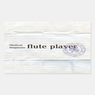 Medical diagnosis: Flute player Sticker