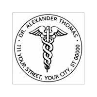 Medical Doctor Caduceus #2 Name Address