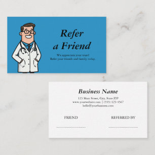 medical doctor Dentist Orthodontist Pediatrician Referral Card