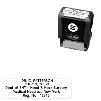 Medical Doctor Health Professional Personalized Self-inking Stamp