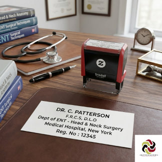 Medical Doctor Health Professional Personalized Self-inking Stamp