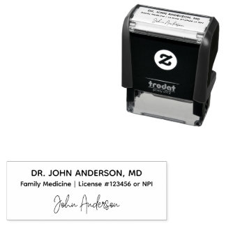 Medical Doctor Healthcare Provider Signature Name Self-inking Stamp