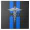 Medical Doctor MD Caduceus Carbon Fibre Stripes