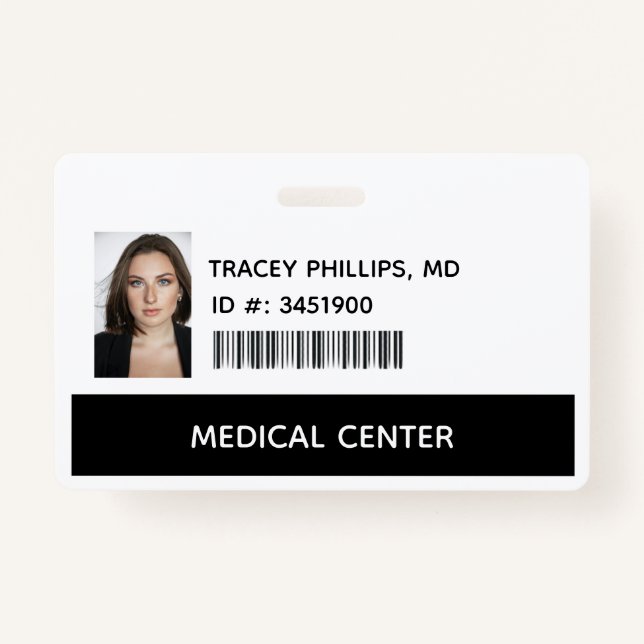 Medical Doctor, MD ID identification Badge (Front)