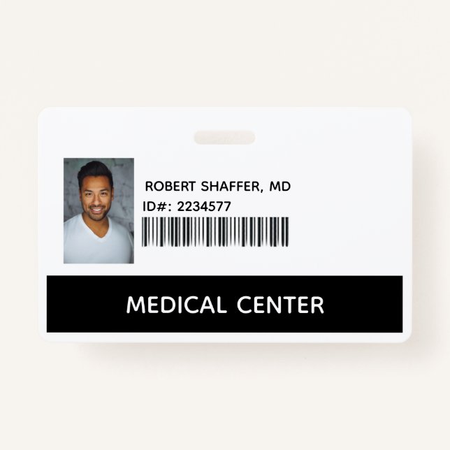 Medical Doctor, MD ID identification Badge (Front)