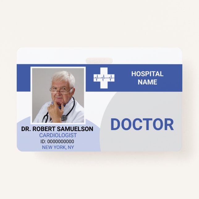 MEDICAL DOCTOR NURSE Emergency Health Care Badge (Front)