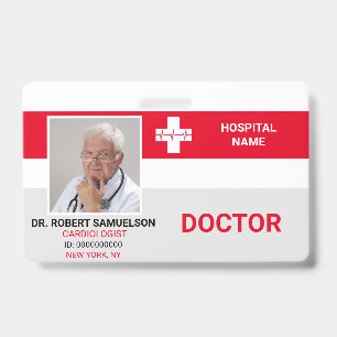 MEDICAL DOCTOR NURSE Emergency Health PHOTO ID Badge