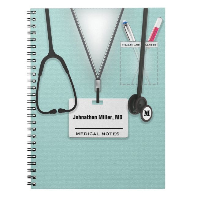 Medical Doctor, Nurse or Caregiver  Notebook (Front)