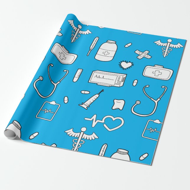 Medical / Doctor / Nurse  Wrapping Paper (Unrolled)