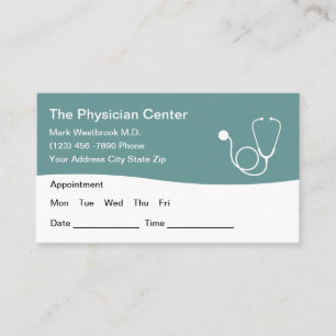 Medical Doctor Patient Appointment Business Cards