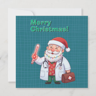 Medical Doctor Santa Claus Christmas card