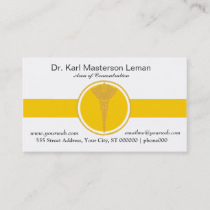 Medical Doctors Appointment Golden Caduceus Card
