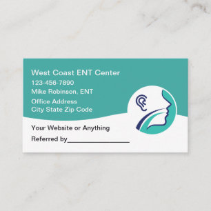 Medical Ear Nose Throat ENT Doctor Business Card