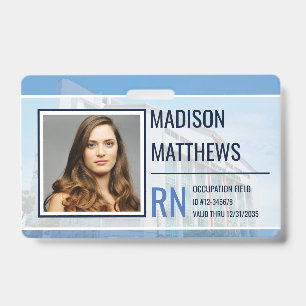 Medical Employee ID - Customizable Hospital Photo Badge