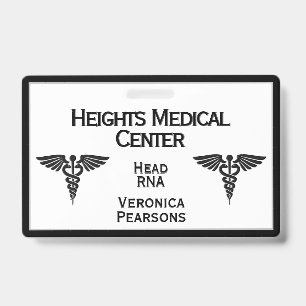 Medical  Employee ID Double Sided Framed Badge