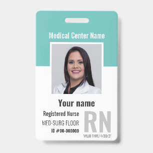 Medical Employee Photo Badge