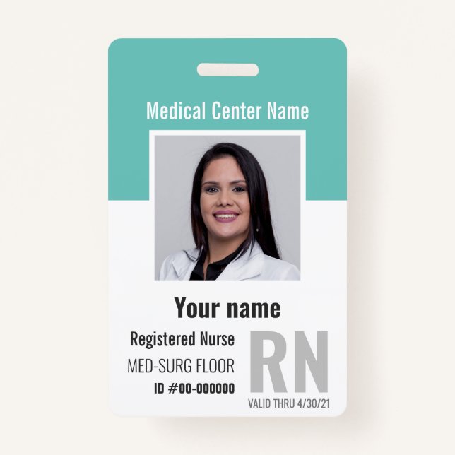 Medical Employee Photo Badge (Front)