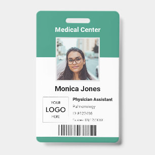 Medical Employee Photo QR Code Badge