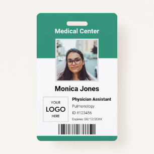 Medical Employee Photo QR Code Badge