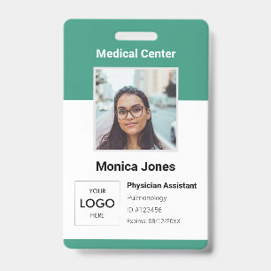 Medical Employee Photo QR Code Badge