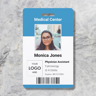 Medical Employee Photo QR Code Badge