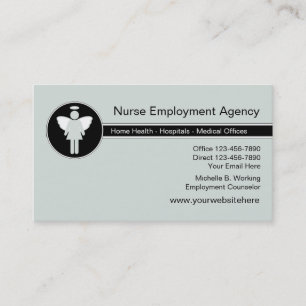 Medical Employment Agency Business Card