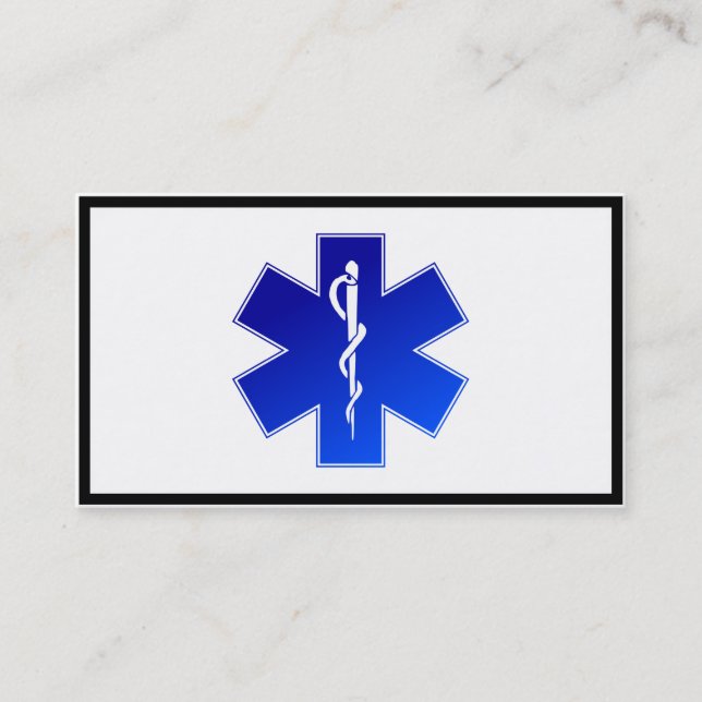 Medical EMS Symbol Business Card (Front)