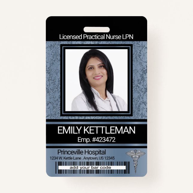 Medical Field Photo Badge - Blue (Front)