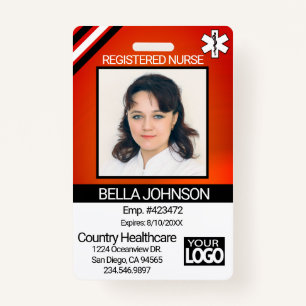 Medical Field Photo Badge - Nurse - Orange